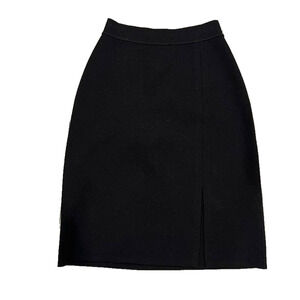 Sonia Rykiel Pencil knit Italy slit pure wool angora Skirt Black 44 A003247